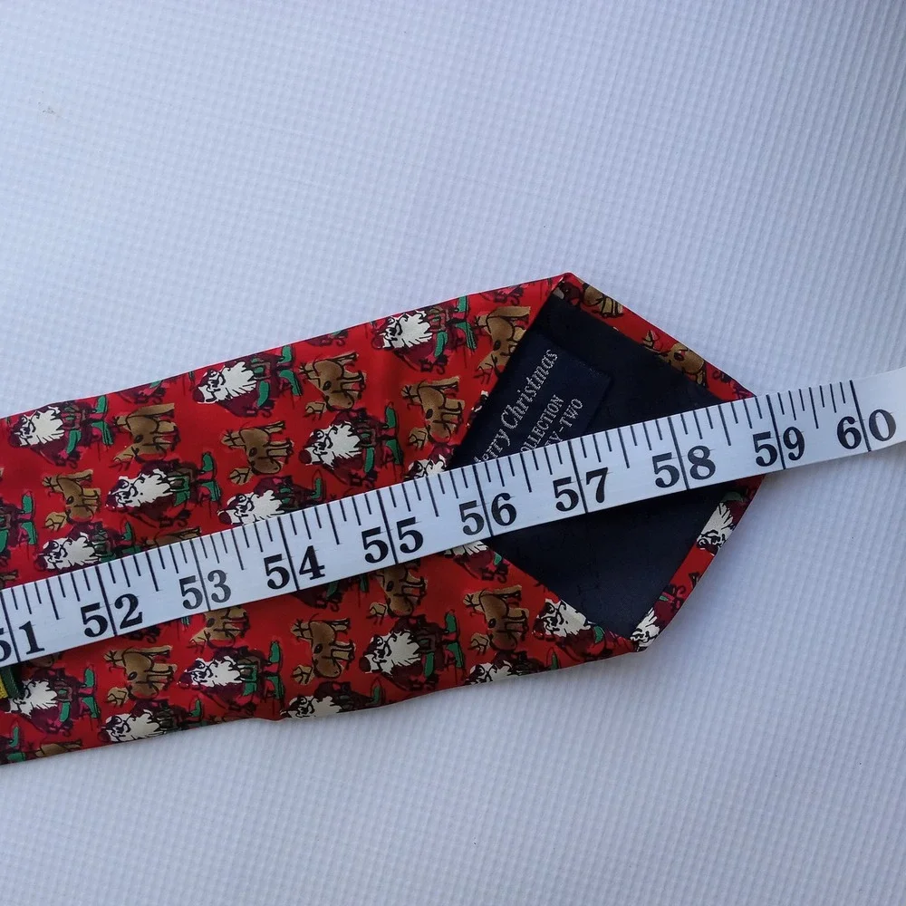 J. Garcia Vintage Jerry Garcia Grateful Dead Merry Christmas Santa Silk Tie‎